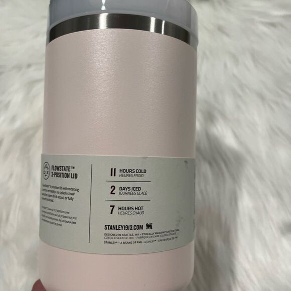 NWT Stanley Flowstate Adventure Quencher H2.0 Travel Tumbler 40 Oz Rose Quartz - Picture 3 of 9
